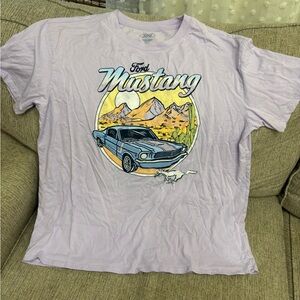 Ford Mustang Short Sleeve Tee - Light Purple